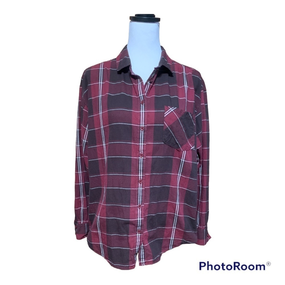 Garnet Hill ladies Plaid Shirt size 10